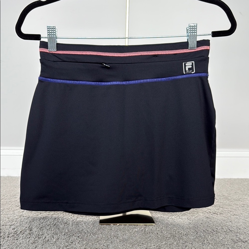 Fila Women's Black Golf Skort with Pink and Blue Accents Sz XS
